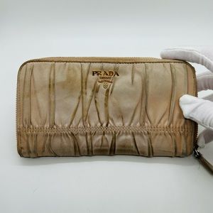 Prada large crease Zip around Wallet